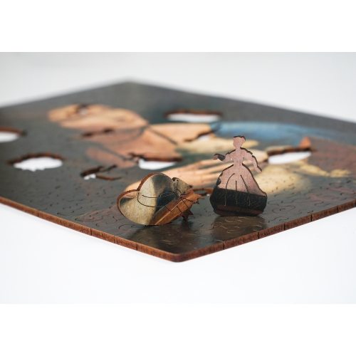 Drewniane puzzle A4 Leonardo da Vinci Dama z gronostajem 170 el.